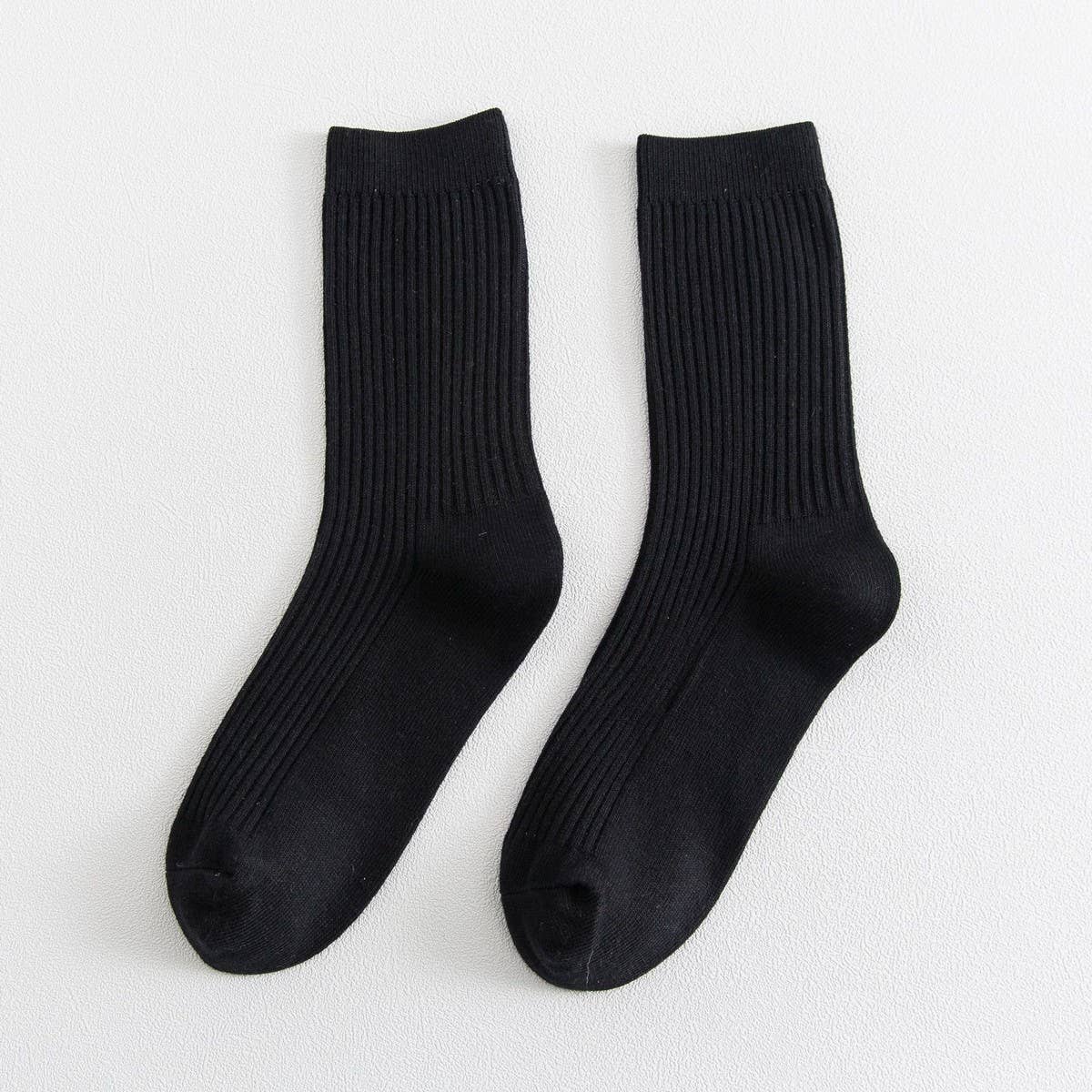 NEW ALL MATCH DOUBLE NEEDLE MID CALF SOCKS_CWMS1347