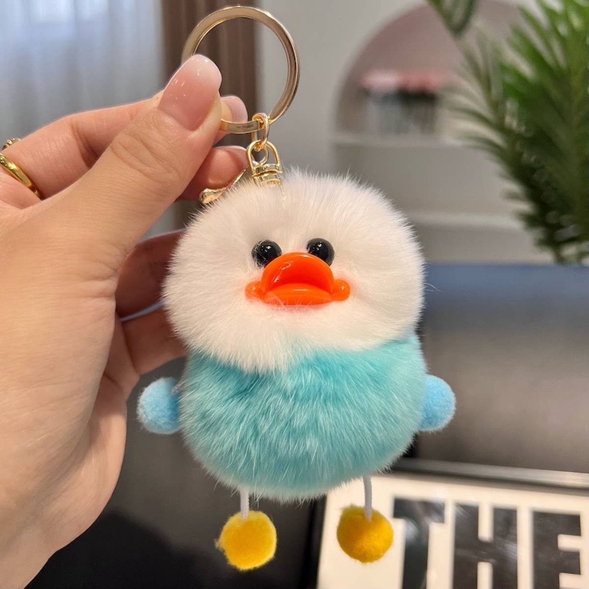 CUTE LITTLE YELLOW DUCK CAR KEYCHAIN BAG PENDANT_CWMM2505