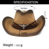 OUTDOOR BEACH SUN HAT WESTERN COWBOY STRAW HAT_CWAH1254