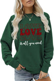 Valentine Day Love Print Pullover_Cwtstl0996