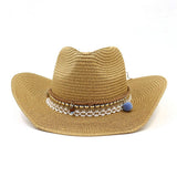 Western Cowboy Straw Hat Beach Sun Protection_Cwah1253