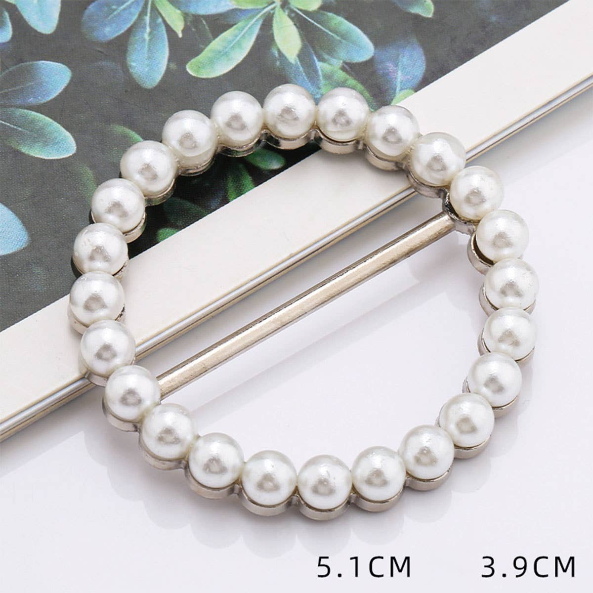 ROUND PEARL INLAID SHINY SCARF RING FOR WOMEN_CWMM2122