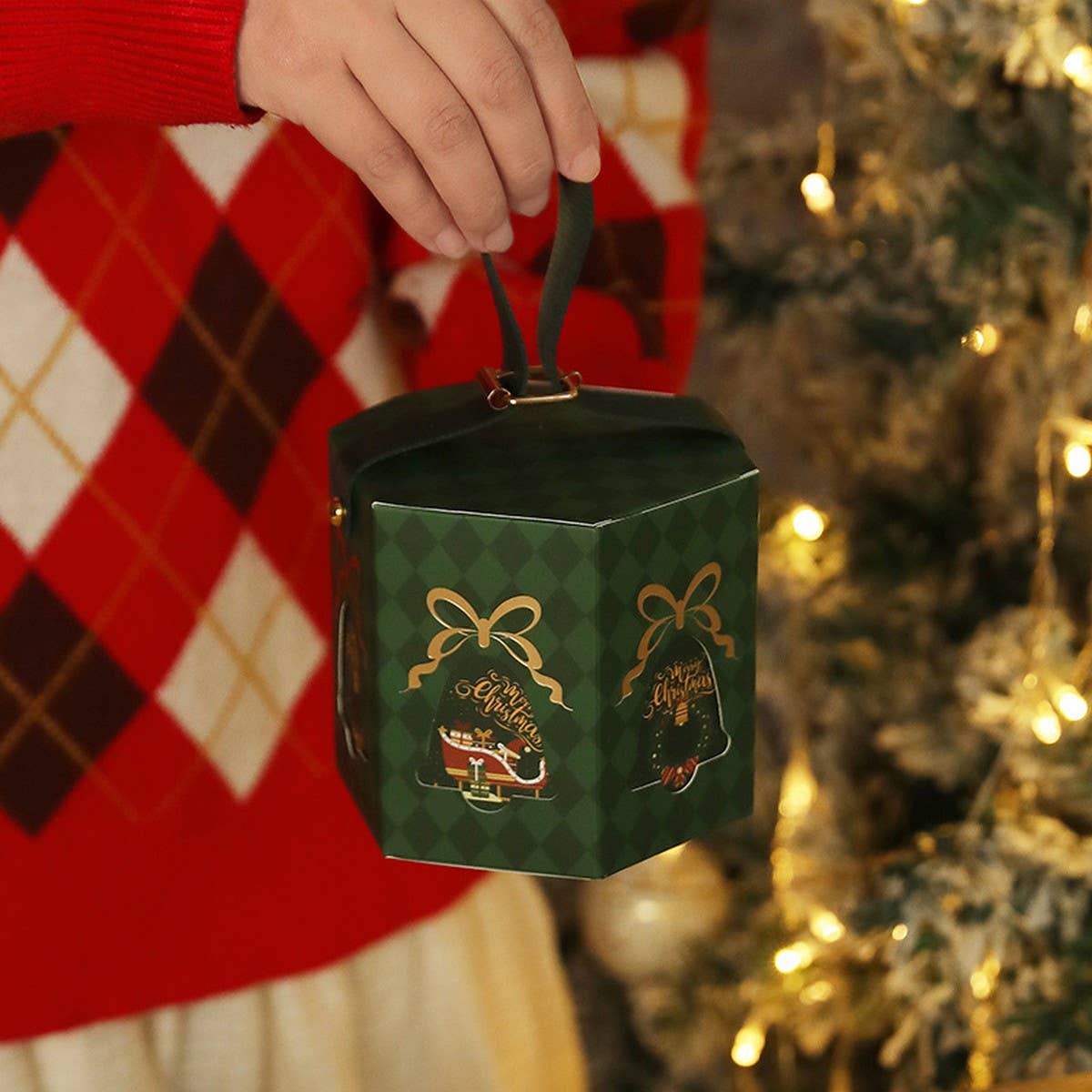 Christmas Apple Box Gift Packaging Tote Bag_Cuab00749
