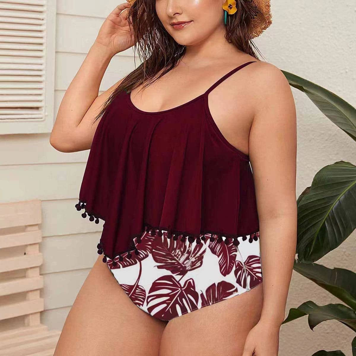 FASHION PRINTED SPLIT BIKINI SWIMSUIT_CWMW0210