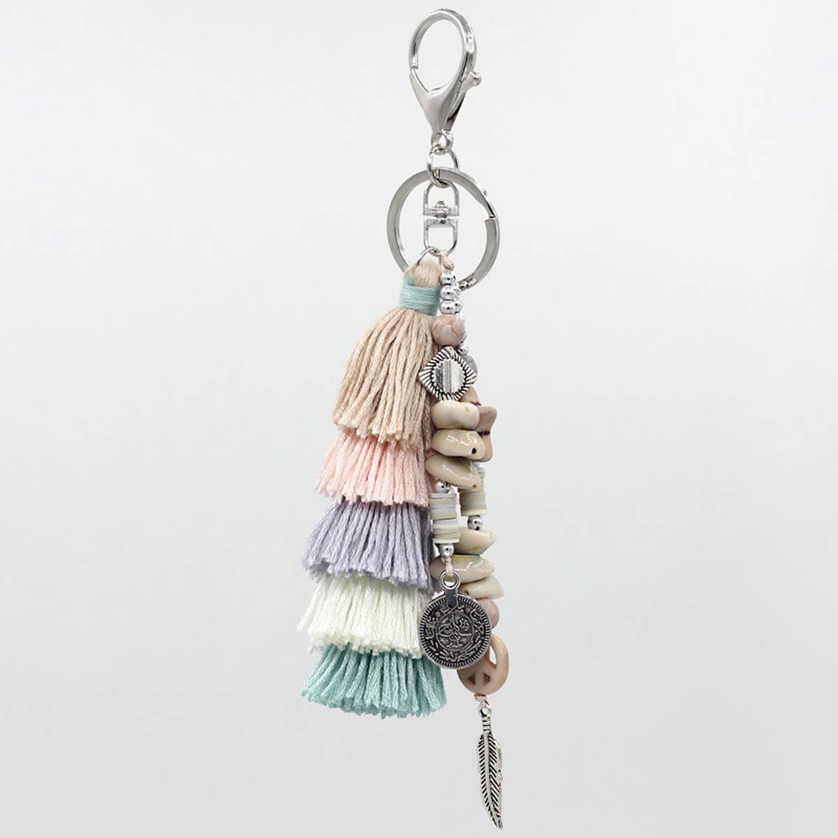 BOHEMIAN STYLE STRING MULTI LAYER TASSEL KEYCHAIN_CWMM3553