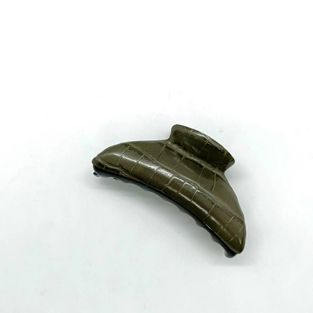 Vintage-Style Croc Pu Hair Claw For Ponytail