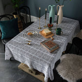 White Crochet Hollow Pastoral Fresh Tablecloth_Cwmm0956