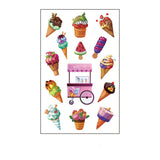 FOODIE TATTOO STICKERS BURGER CAKE CANDLES_CWMM8396