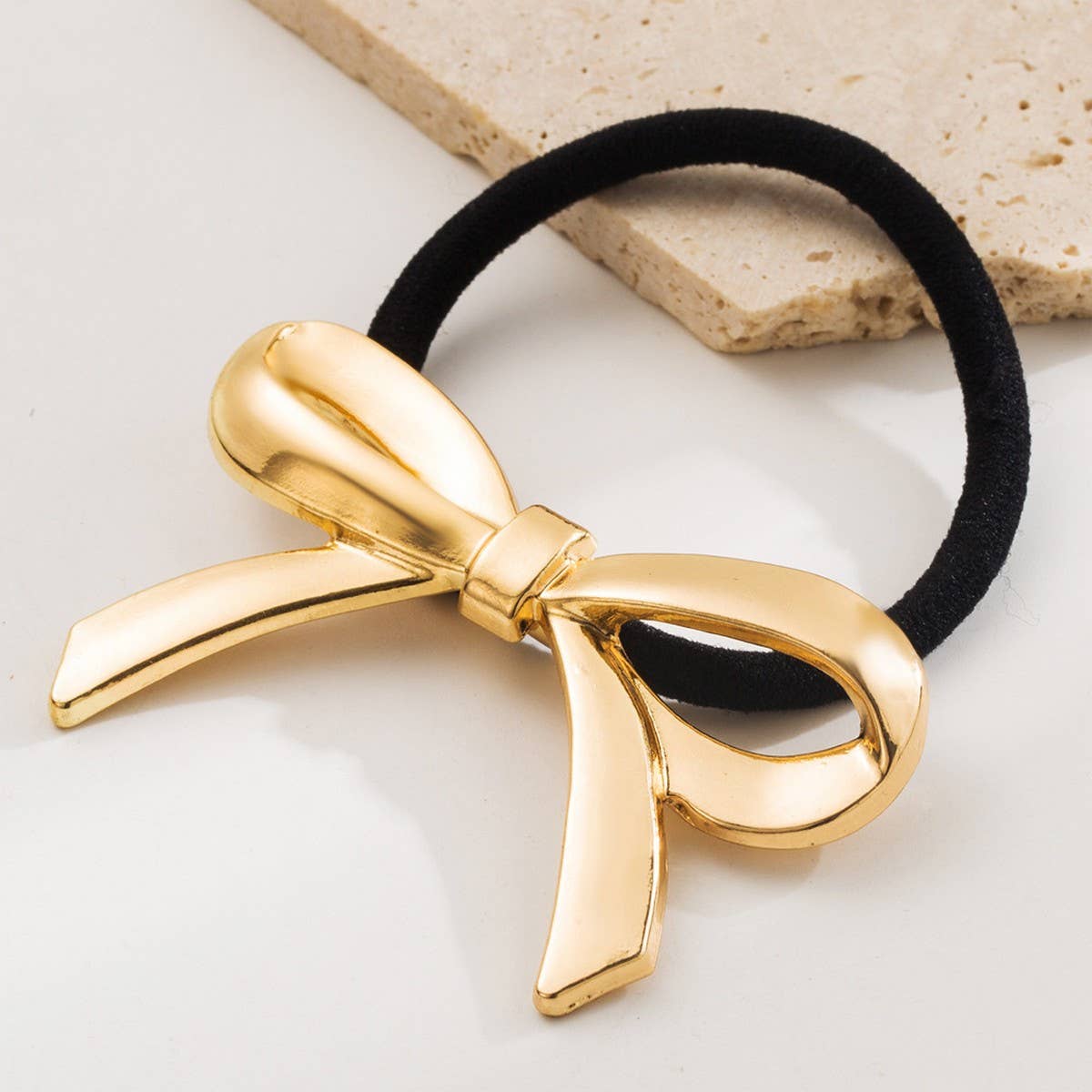 STYLISH METAL BOW HAIR TIE SWEET ELEGANT_CWAHA6191
