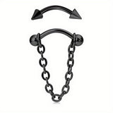 2 IN 1 DETACHABLE LIP RING TITANIUM SPIKE BALL_CWMM9590