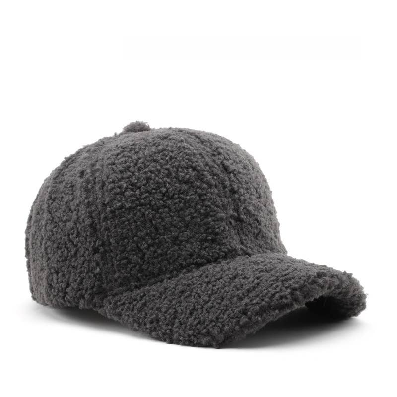 Vintage Fleece Baseball Cap Warm Winter Hat_Cwah04794