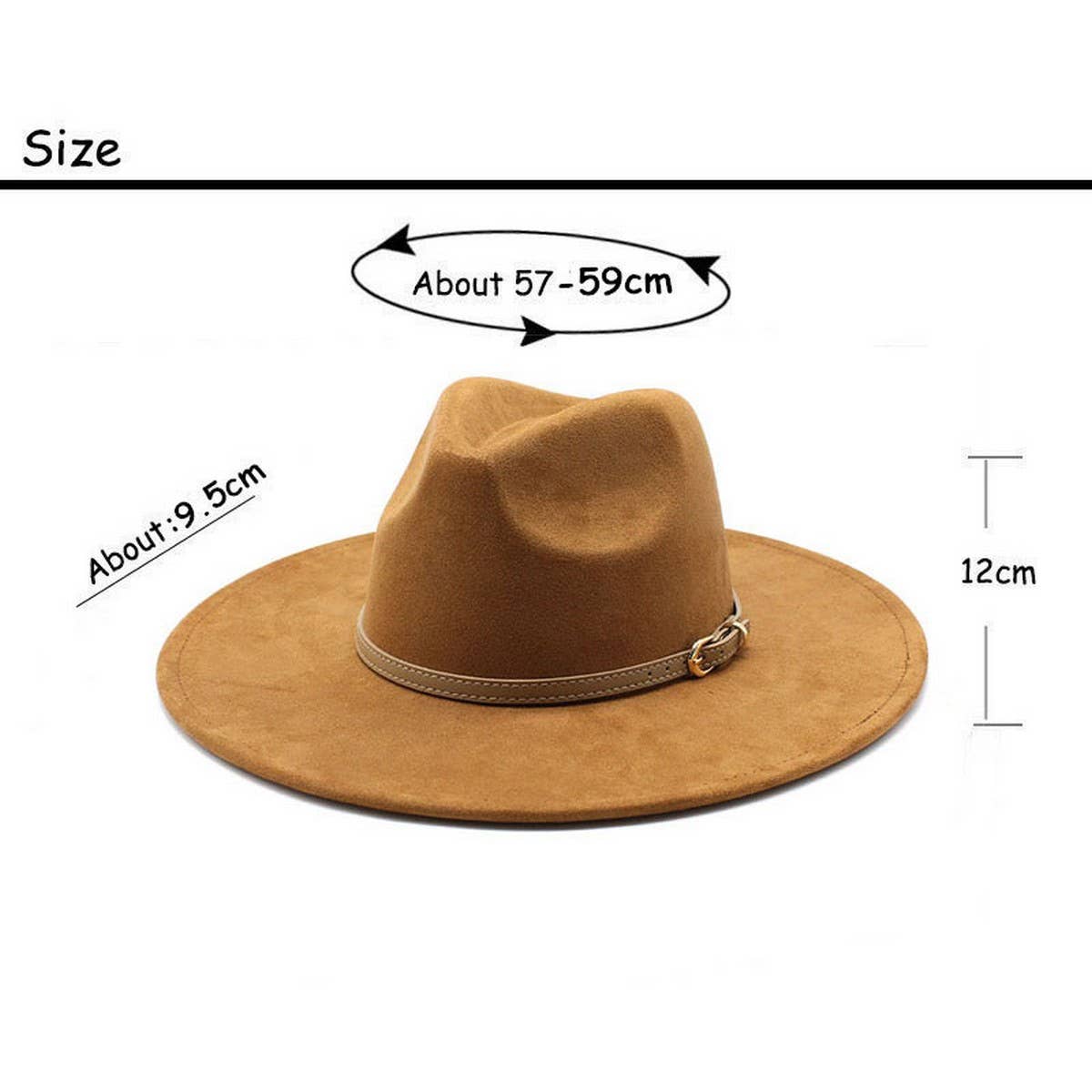SUEDE HAT FLAT BRIM HAT FLAT BRIM GENTLEMAN HAT_CWAH2527