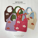 Exquisite Knitted Heart Tote Handbag_Cwab2389