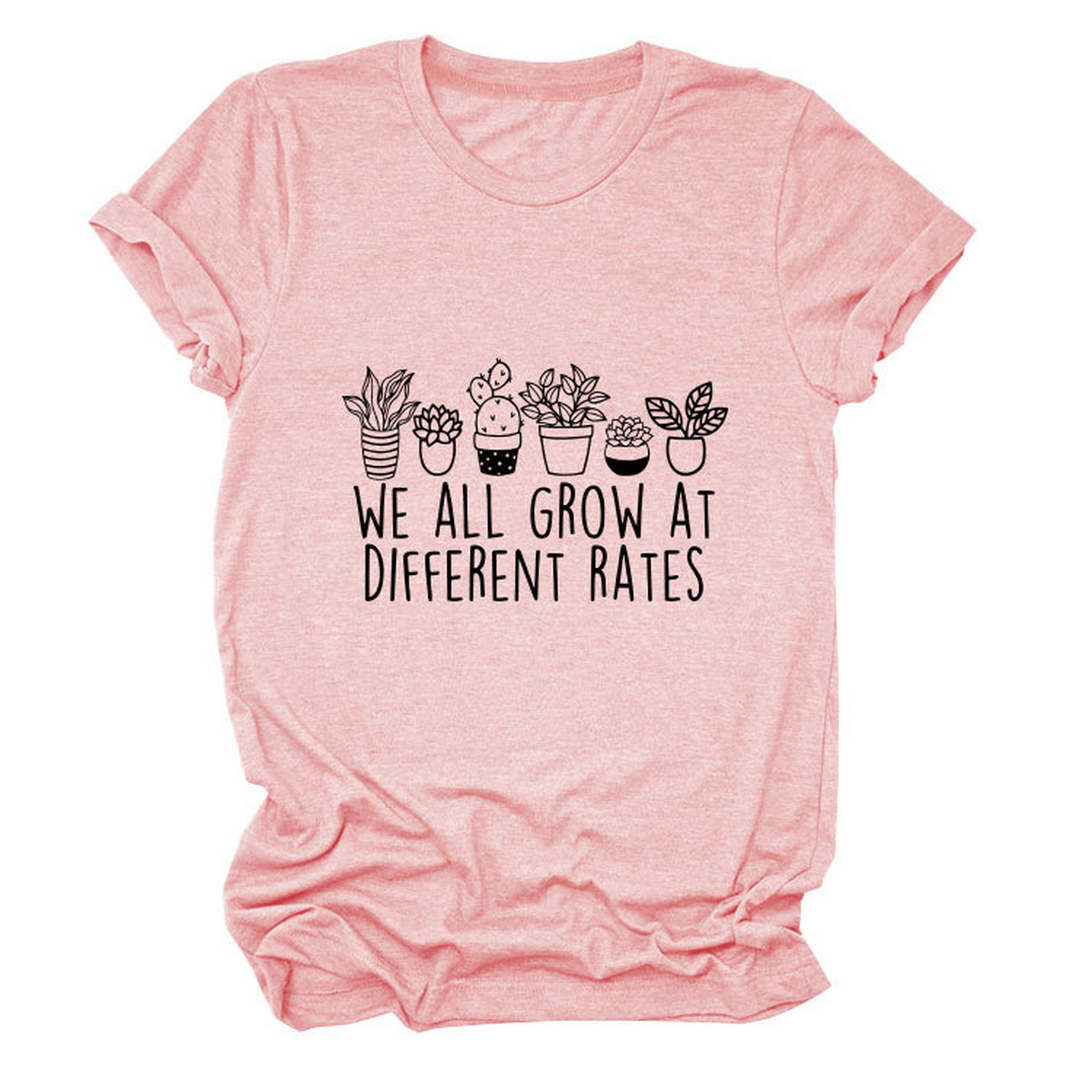 PRINTED CREW NECK TEE WE ALL GROW GRAPHIC_CWTTS1493