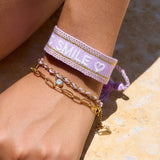 ROMANTIC 18K GOLD CLOVER PALM CHARM BRACELET_CWAJE4813