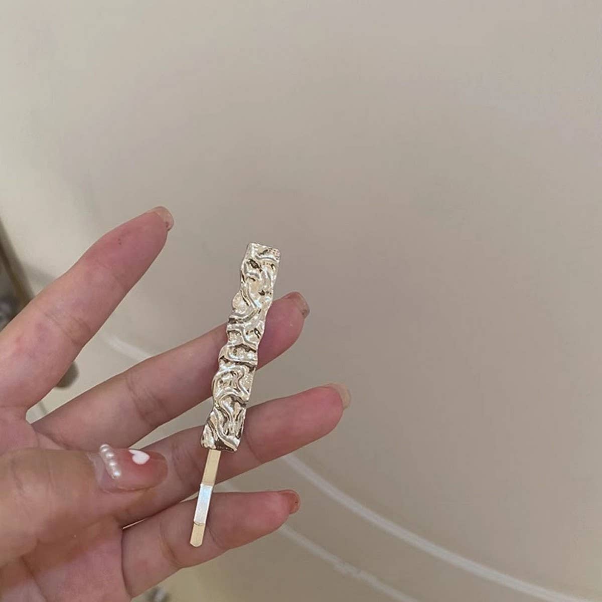 METAL ROSE HAIRPIN SIDE BANGS DUCKBILL CLIP_CWAHA4646