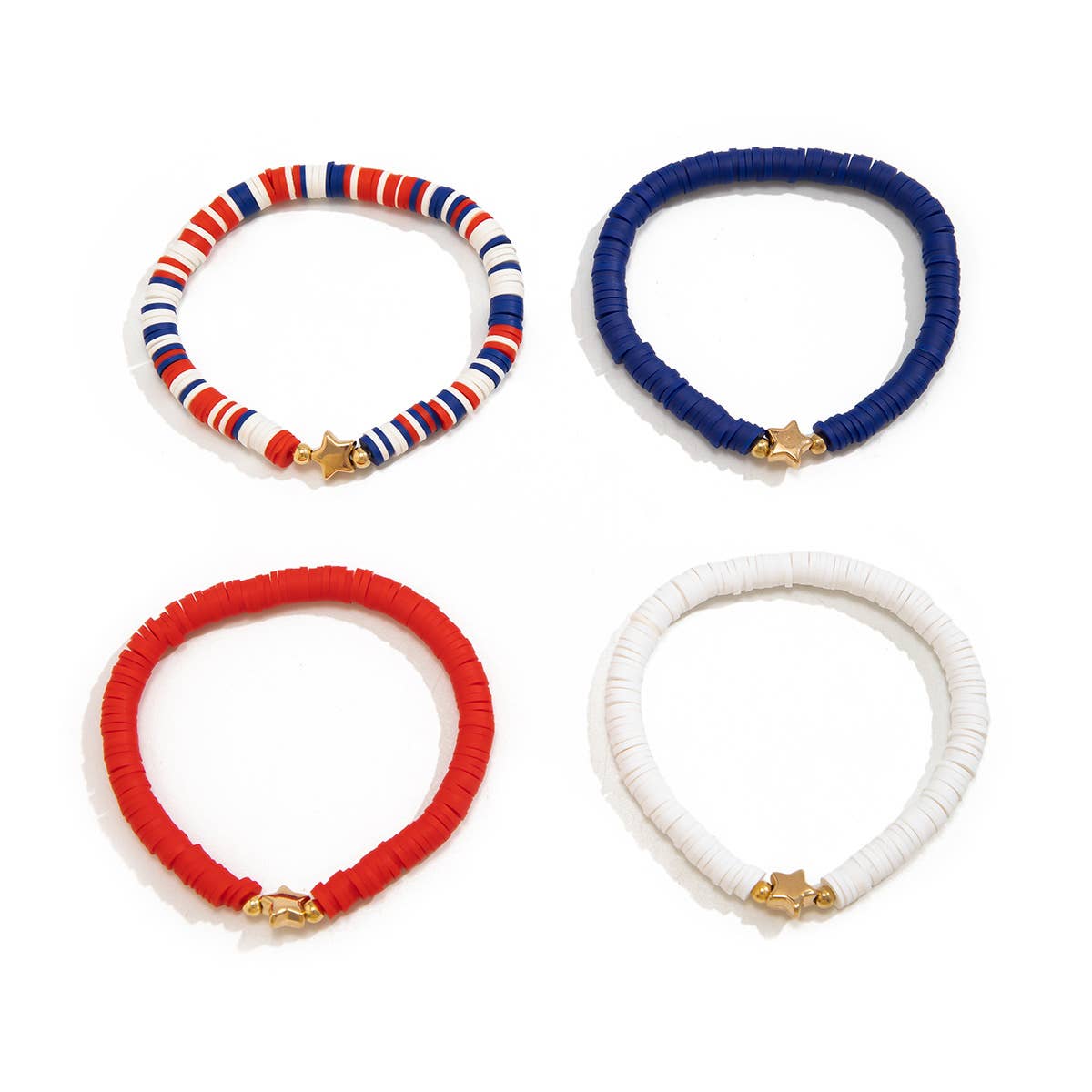 NEW FLAG CONTRAST COLOR BEADED BRACELET_CWAJE1473