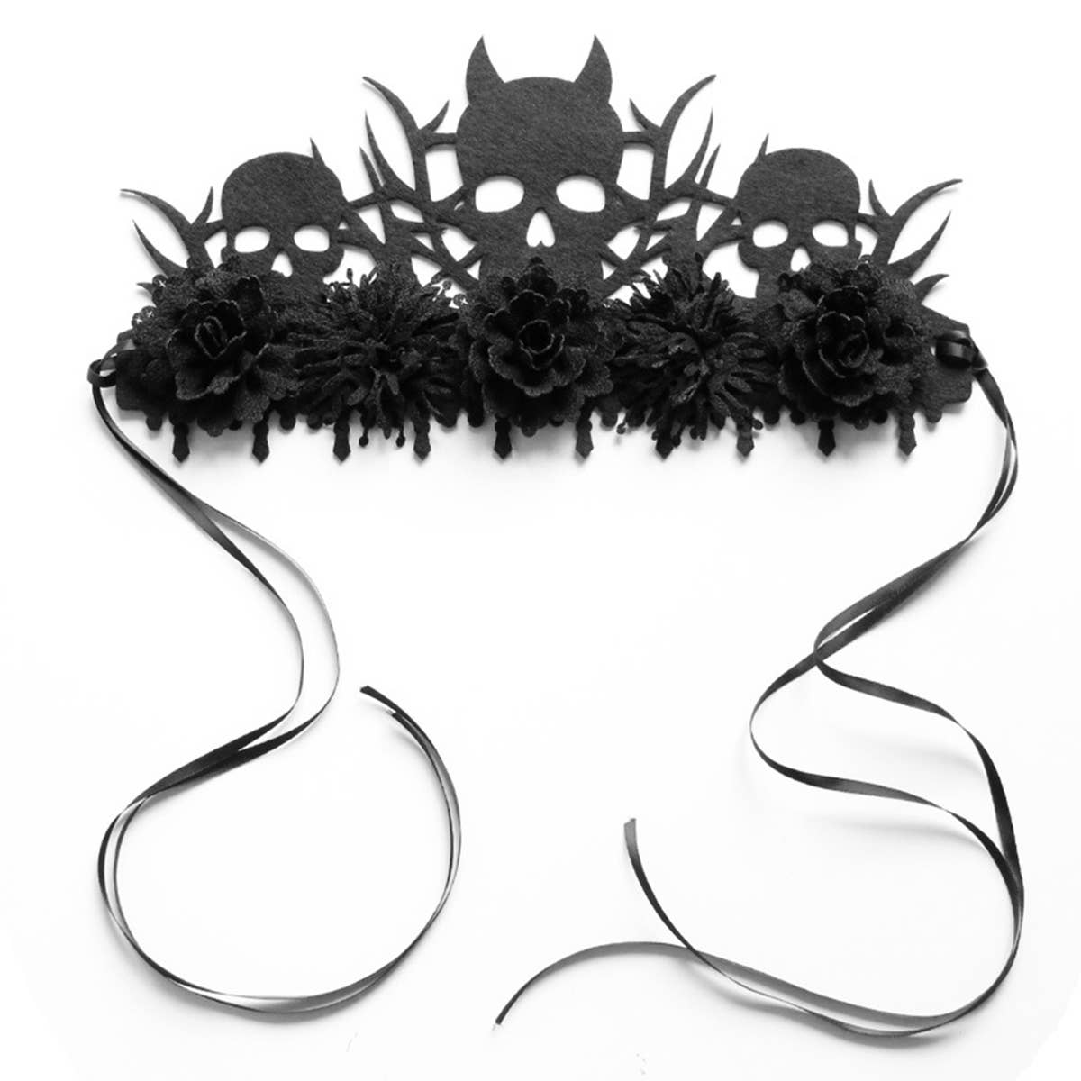 HALLOWEEN WITCH DEMON SKULL FLOWER CROWN_CWMM0140