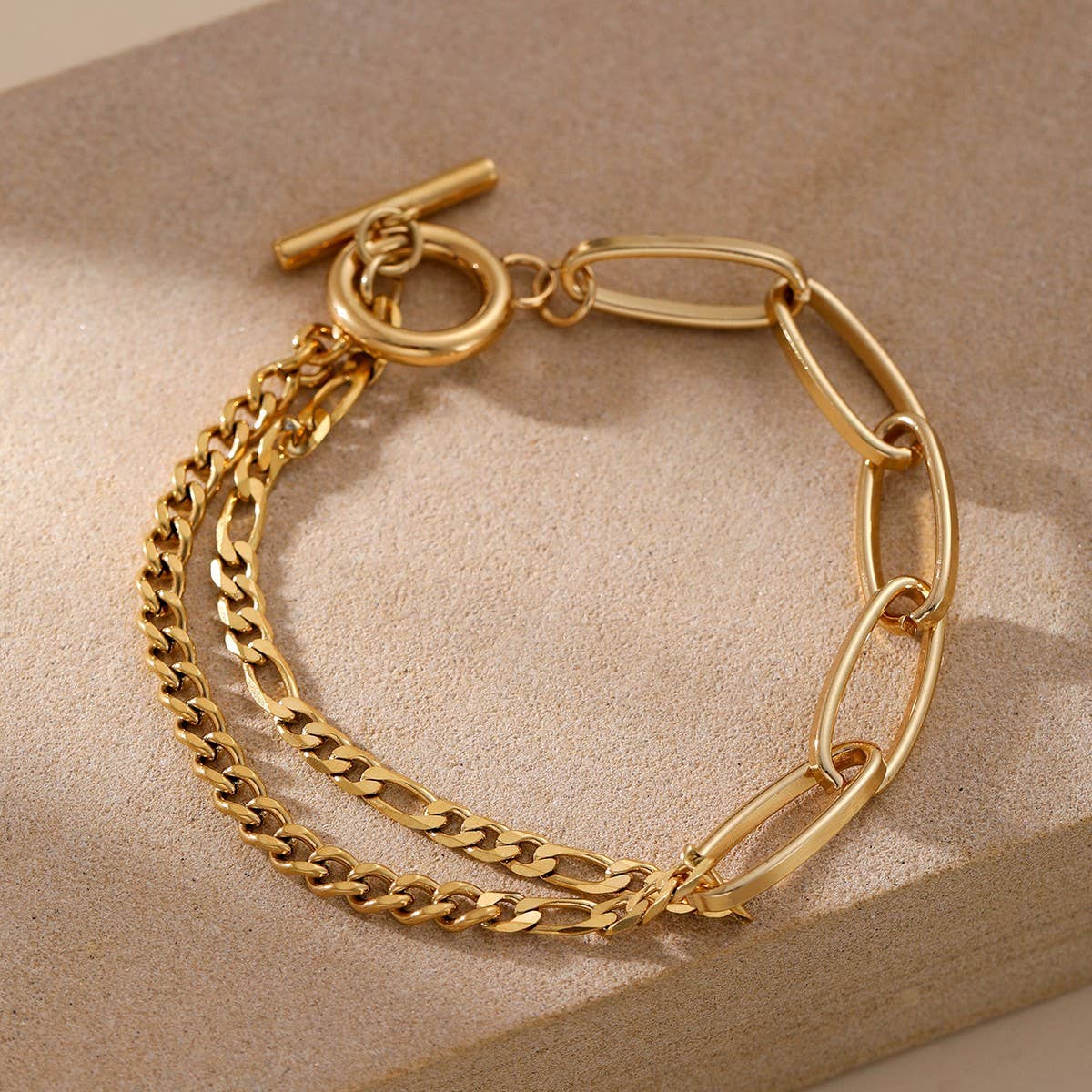 PAPERCLIP TITANIUM STEEL PERSONALIZED BRACELET_CWMM3720