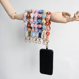 NEW PEARL FLOWER COTTON ROPE KEYCHAIN_CWMM1559