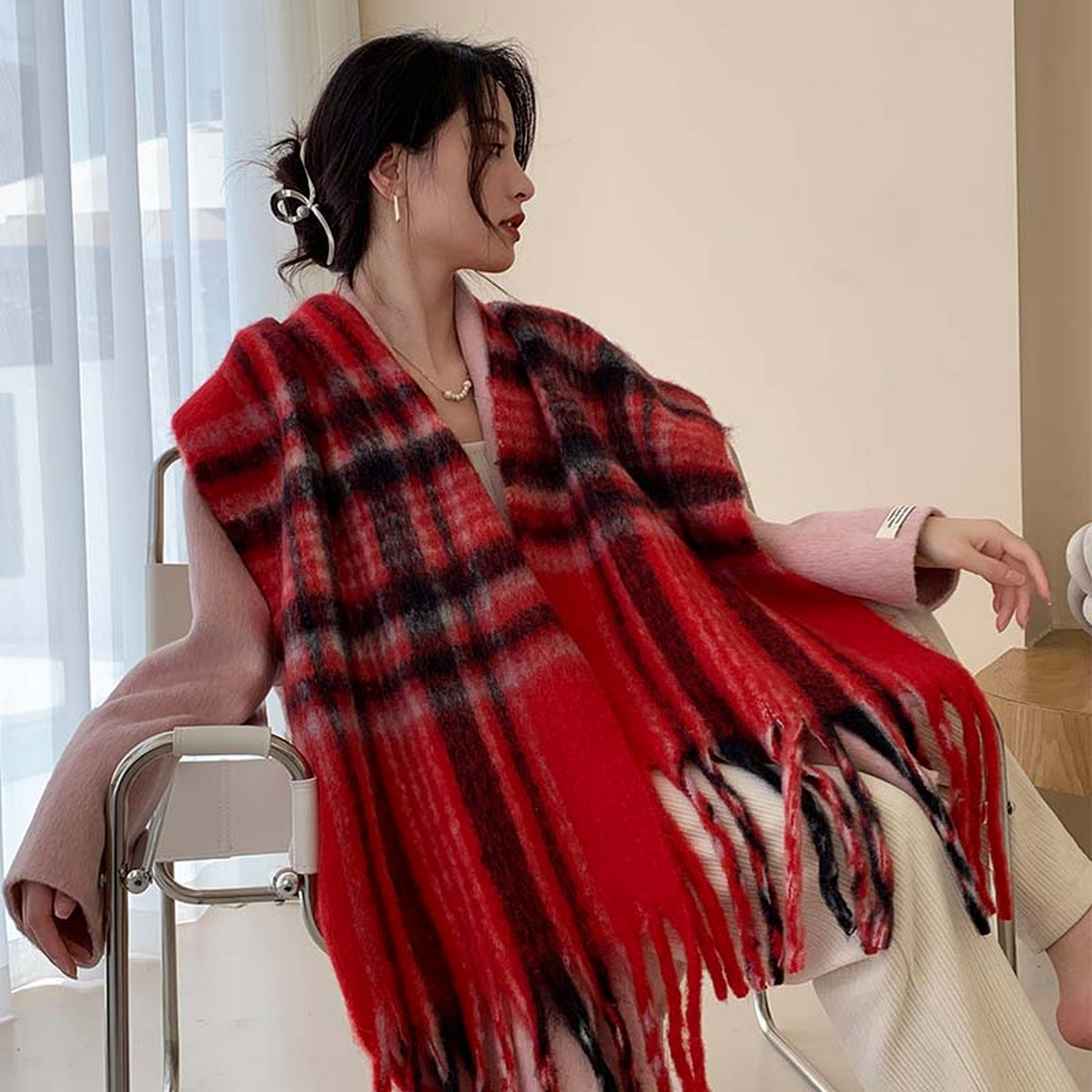 PLUSH AC SCARF THICK SOFT WINTER WRAP_CWASC2701