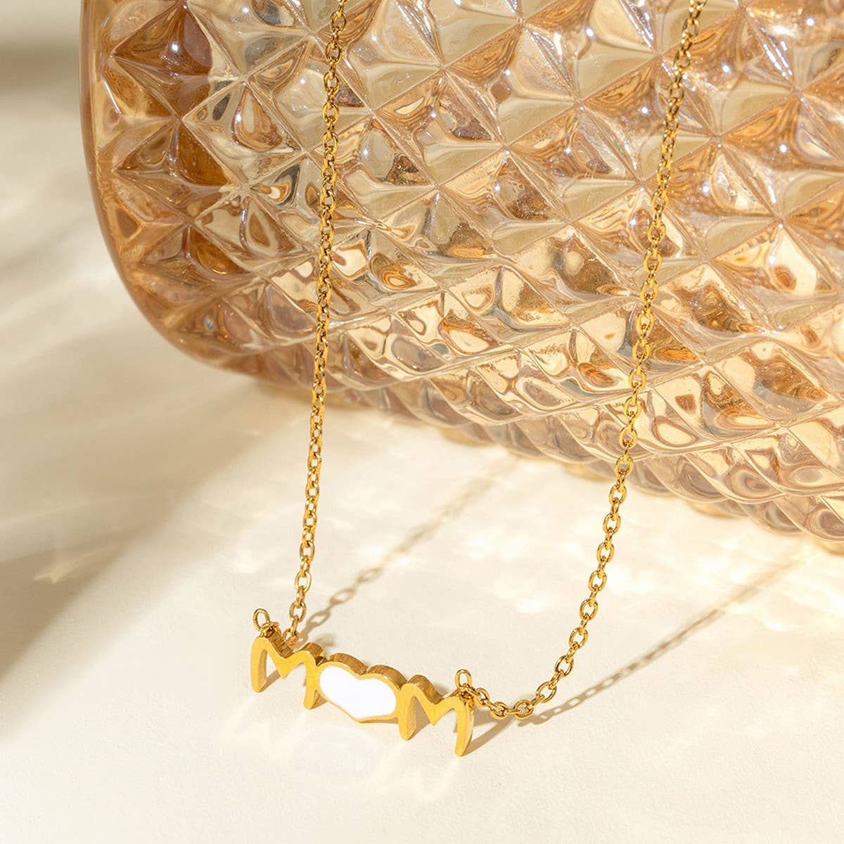 EUROPEAN AND AMERICAN HEART SHAPED LETTER NECKLACE_CWAJE1891