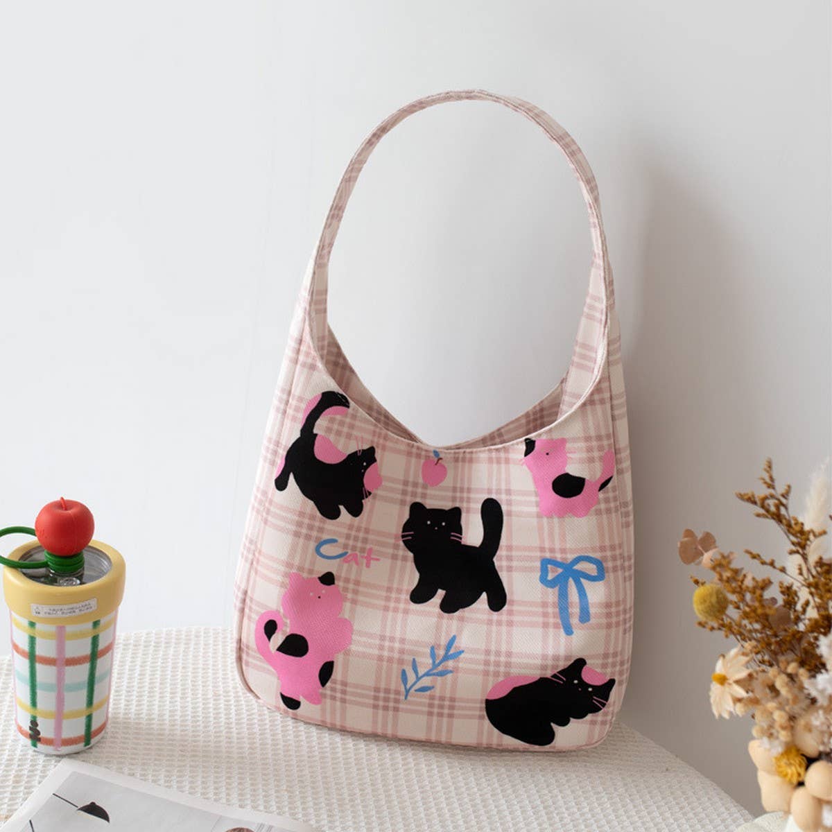 ORIGINAL LARGE STRIPED CANVAS TOTE BAG FOR WOMEN_CWAB5632