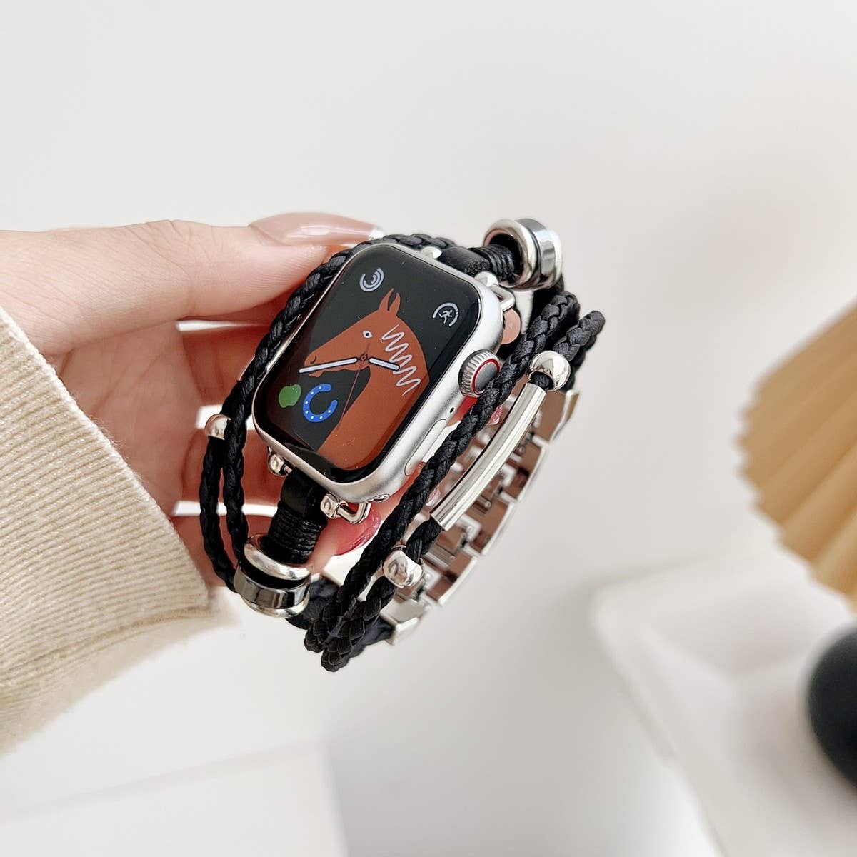 Bohemian Style Iwatch9 Genuine Leatherven Strap_Cwww0067