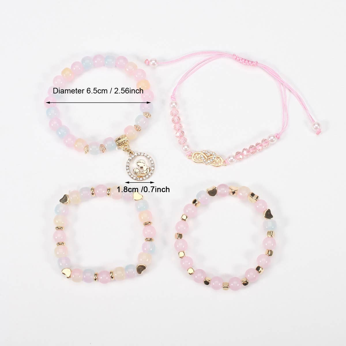 HEART PATTERN BEADED MULTI LAYERED BRACELET_CWAJE2236