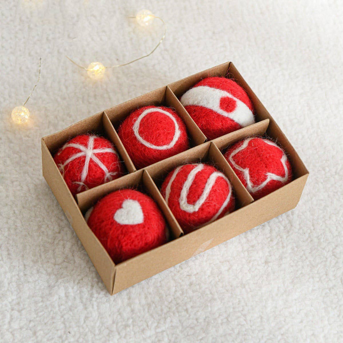 Wool Felt Snowflake Balls Xmas Tree Decor Set_Cwmm9784