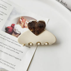 Cute Heart Acetate Hair Clip ? Sweet Side Claw_Cwaha07169