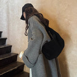 FROSTED SUEDE BAG VINTAGE SHOULDER MESSENGER BAG_CWAB4122