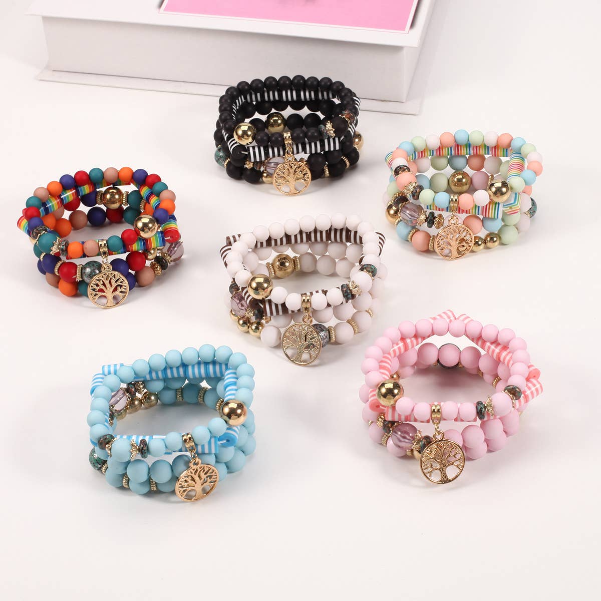 HAND BEADED BOHEMIAN TREE OF LIFE BRACELET_CWAJE2220