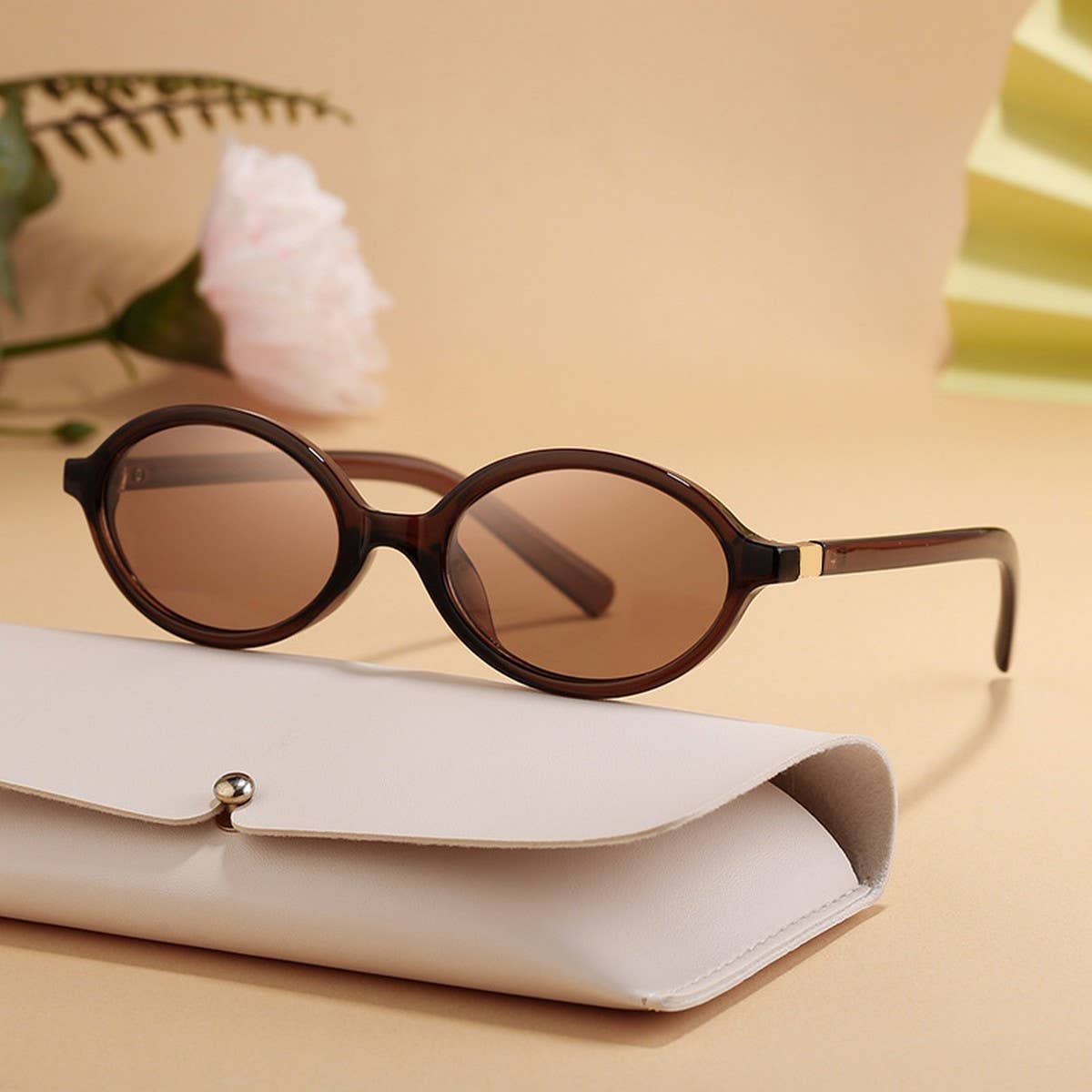 RETRO STREET STYLE SMALL OVAL FRAME SUNGLASSES_CWASG0737