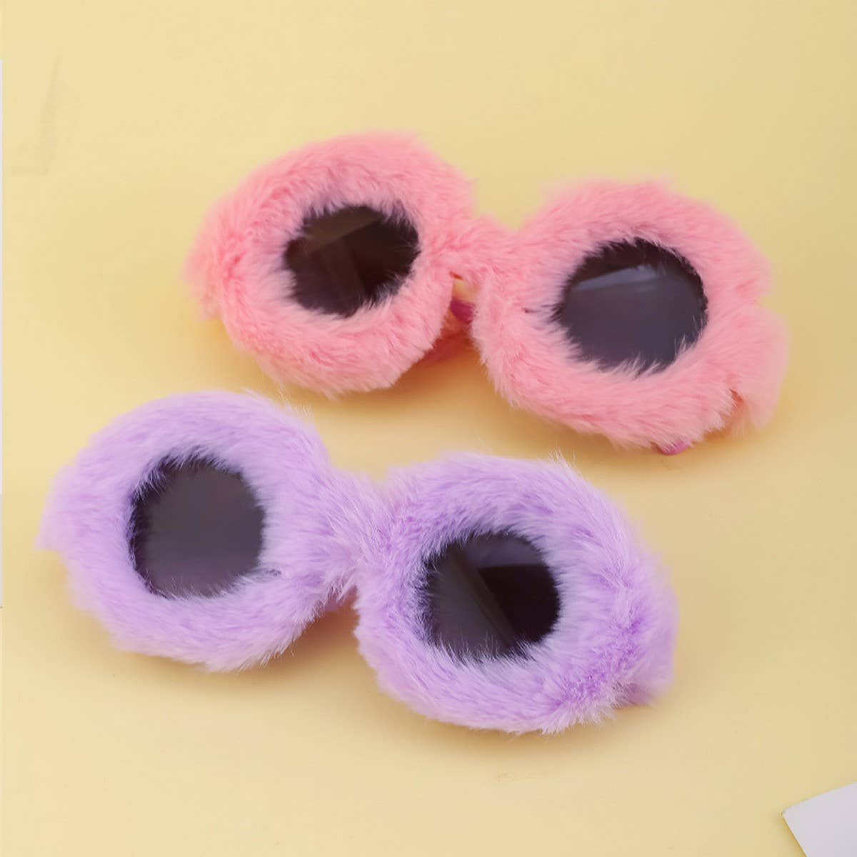ROUND FRAME PLUSH FULL COVERAGE SUNGLASSES_CWASG0644