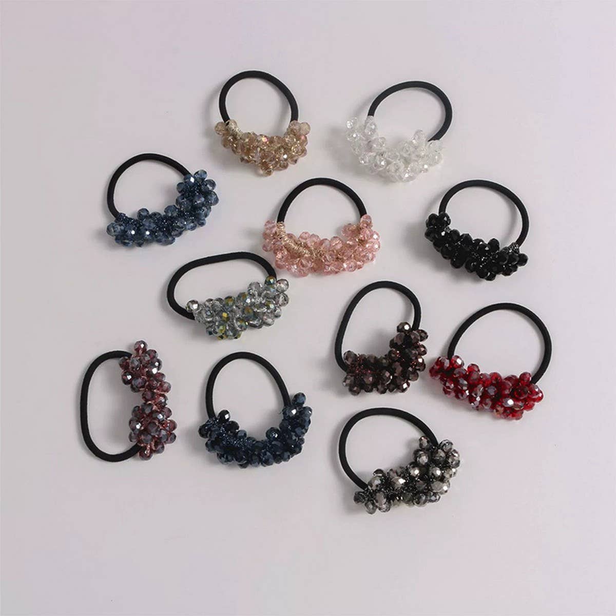 CRYSTAL HAIR BAND ELASTIC HIGH STRENGTH HAIR TIE_CWAHA6871