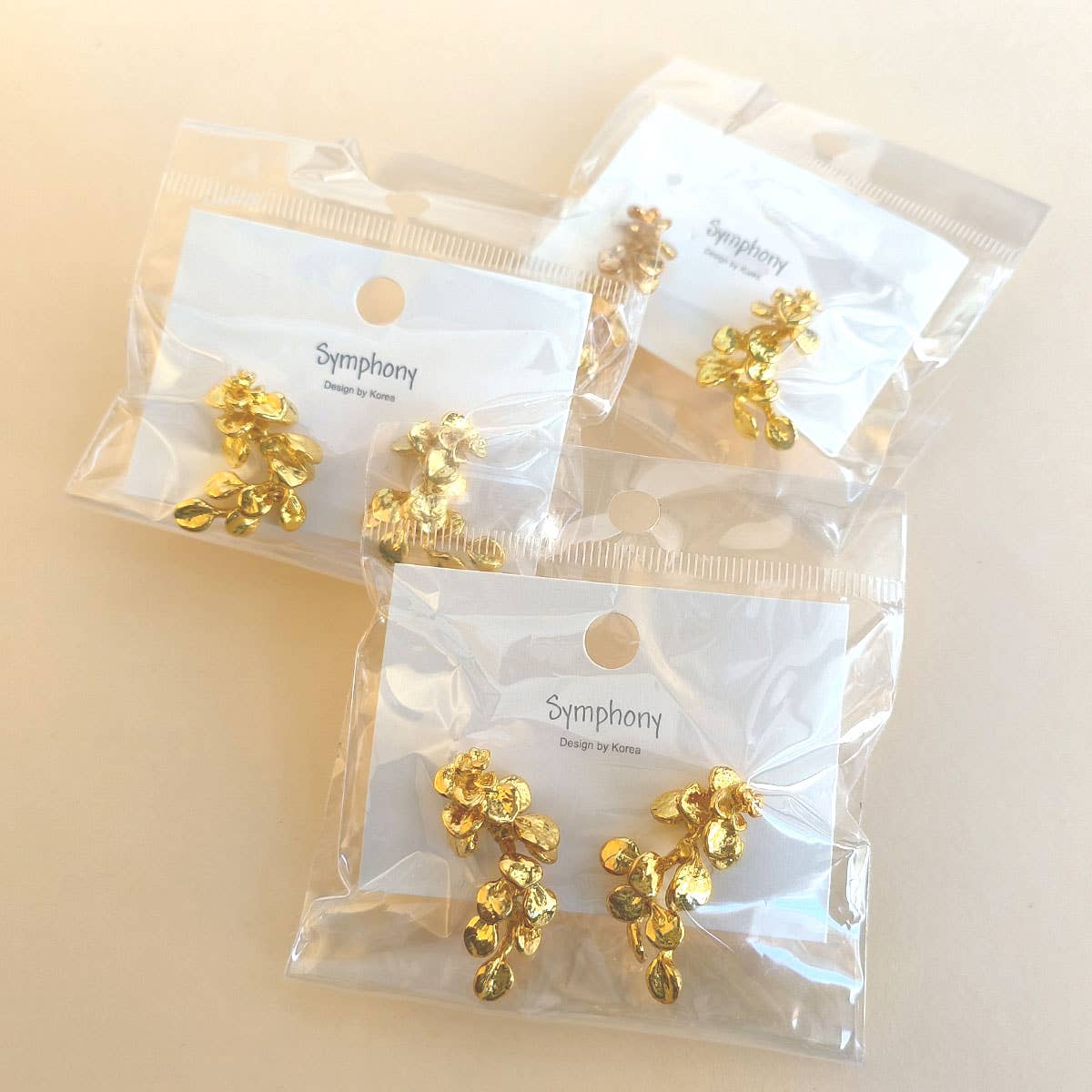 LEAF TASSEL FLOWER EARRINGS_CWAJE2045