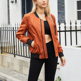 Womens Thin Stand-Up Collar Baseball Uniform