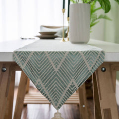 GEOMETRIC TASSEL FASHION LONG TABLECLOTH_CWMM0995