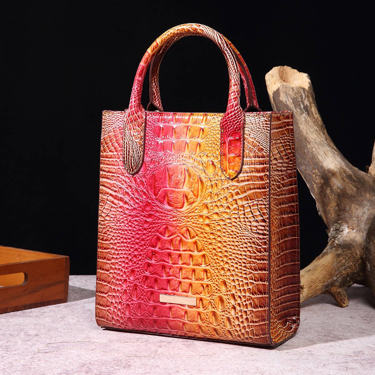 RETRO COLOR LARGE CAPACITY SHOULDER BAG_CWAB0924