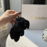 NEW CUTE FUR PENDANT LITTLE WHITE DOG KEYCHAIN_CWMM2488