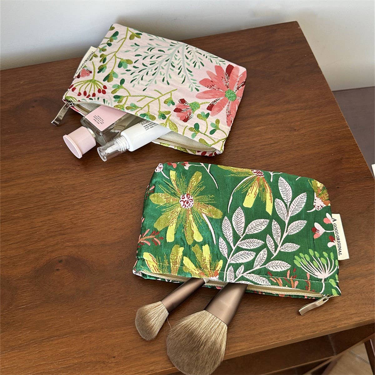 Floral Makeup Bag Travel Wash Wallet Storage Pouch_Cuab00693
