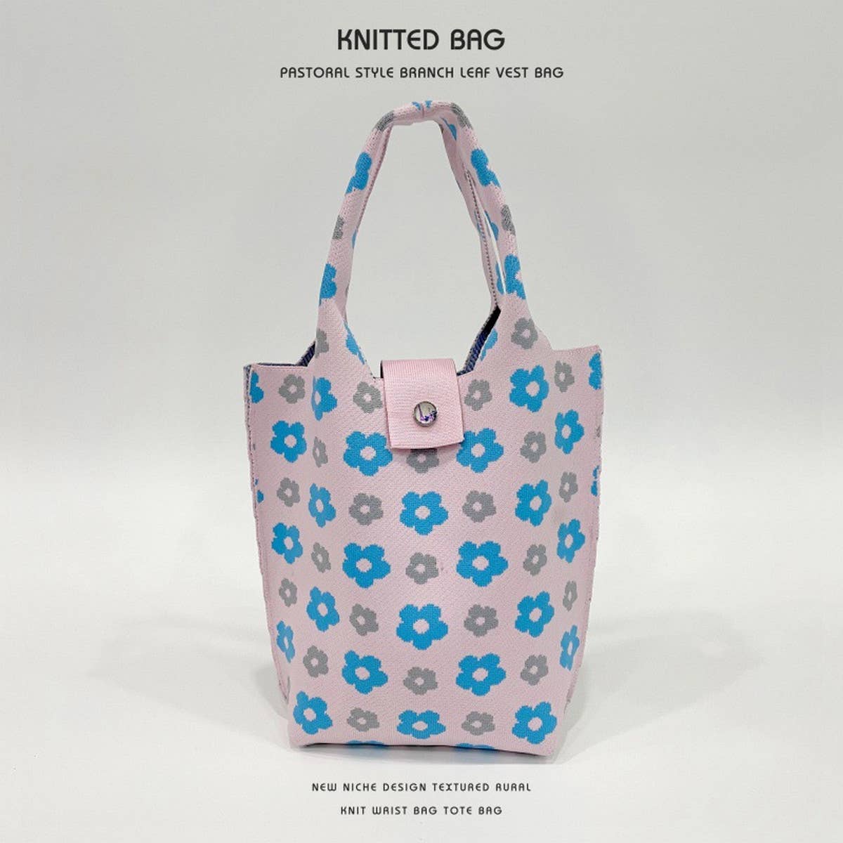 Women Casual Floral Knitted Shoulder Bag_Cwab1530