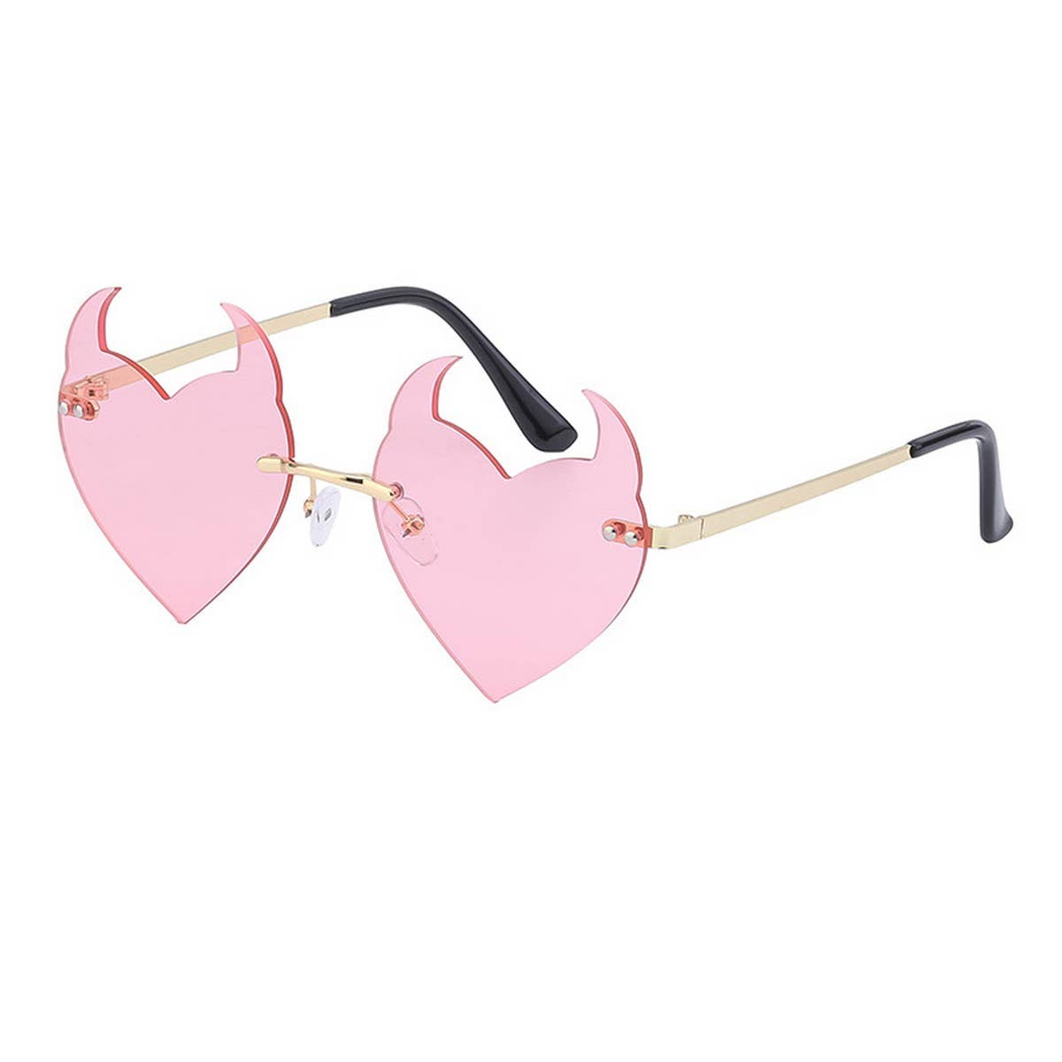 FASHIONABLE PERSONALITY DEVIL HORN LOVE SUNGLASSES_CWASG0666