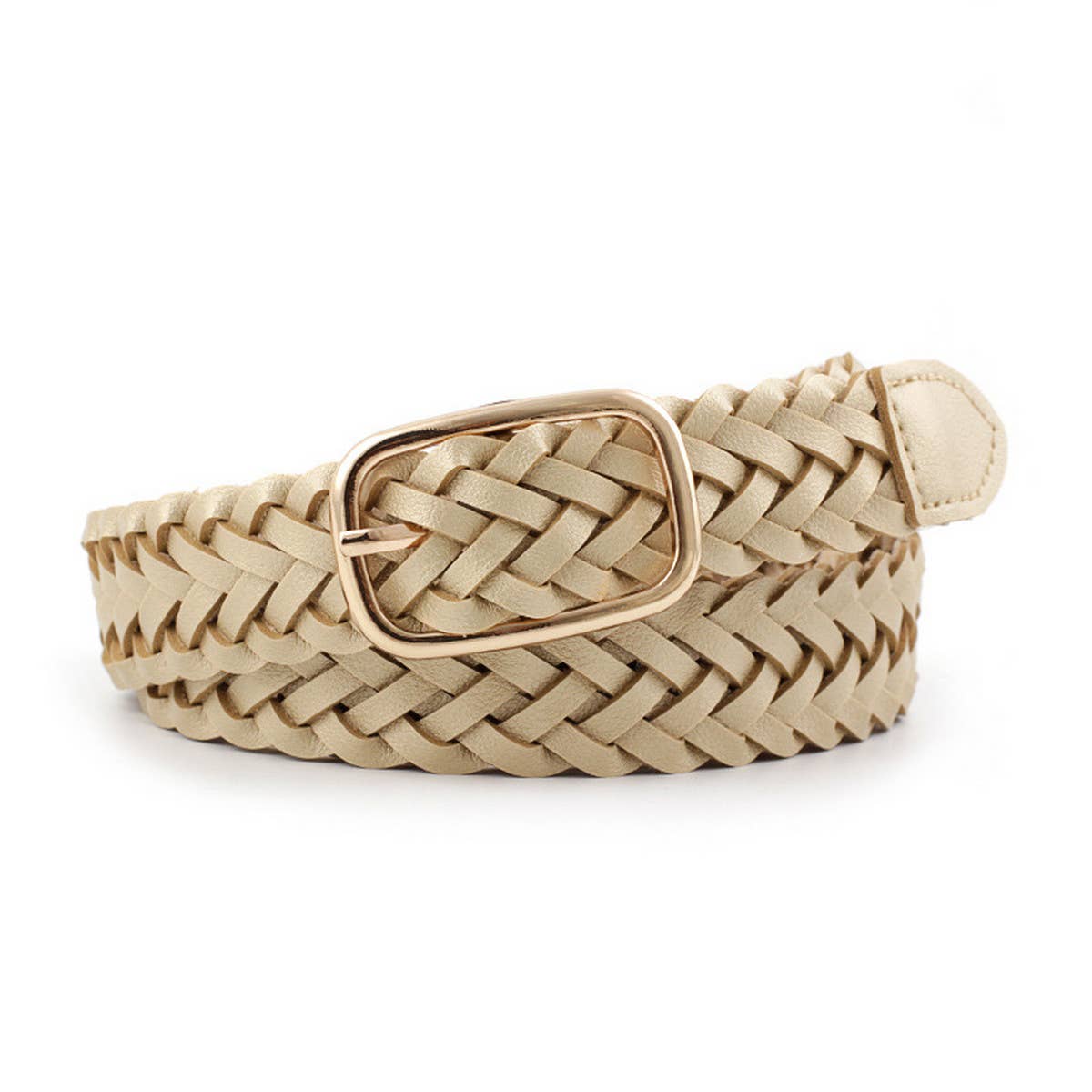 Cwabe0892_All-Match Square Buckle Twist Belt