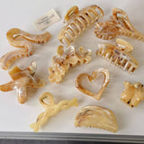 Brown Marble Starfish Claw Clip Trendy Hair Clip_Cwaha08256
