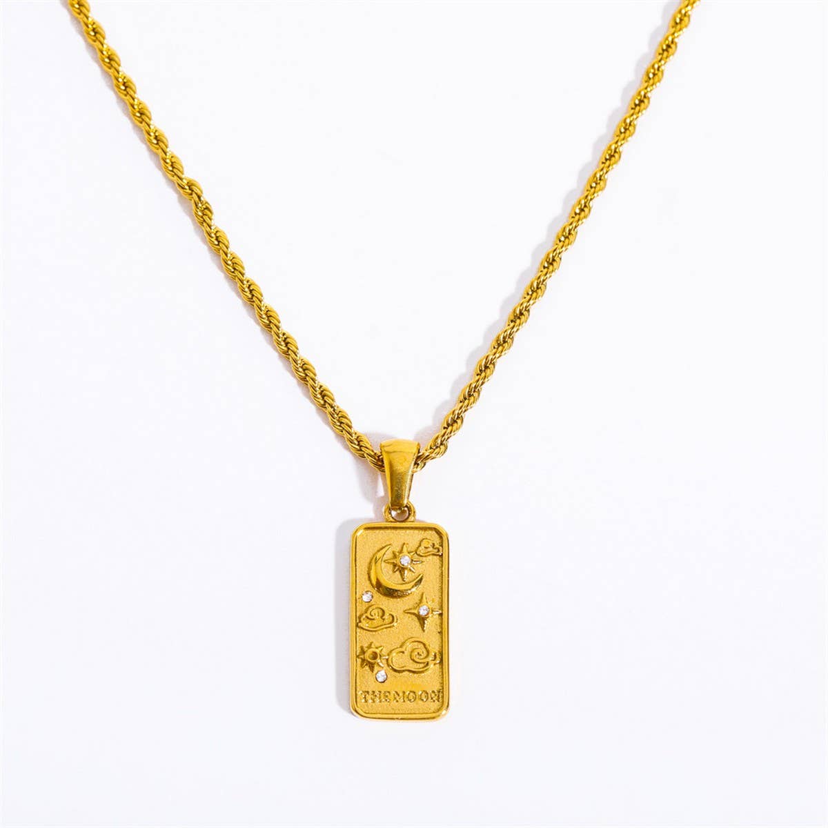 CREATIVE STAINLESS STEEL NICHE DESIGN NECKLACE_CWMM3772