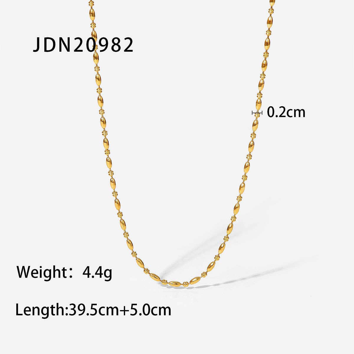 MULTILAYER GOLD PLATE STAINLESS STEEL NECKLACE_CWAJE0619