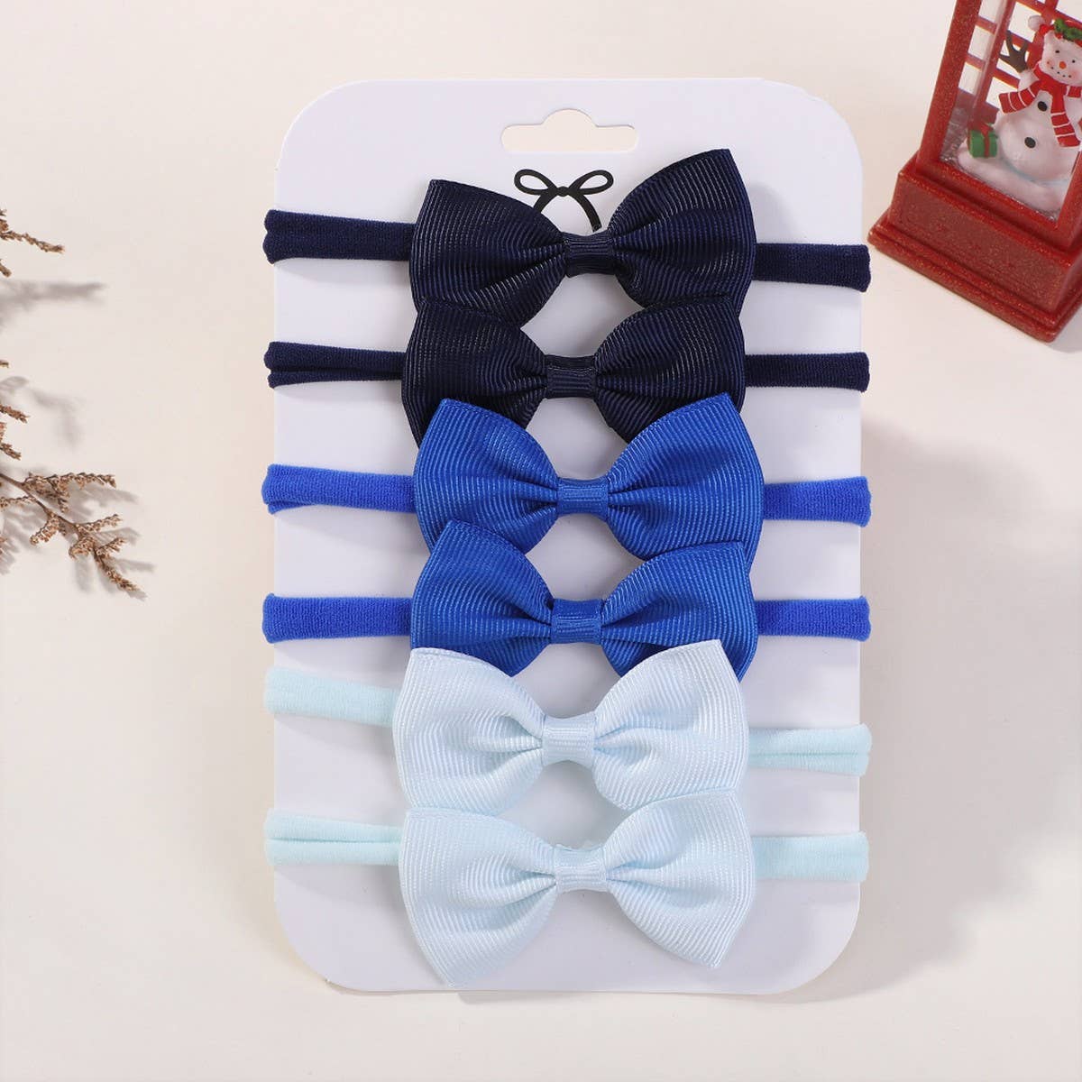 KIDS BOW HEADBAND SET ELASTIC NYLON NO MARKS_CWAHA6720