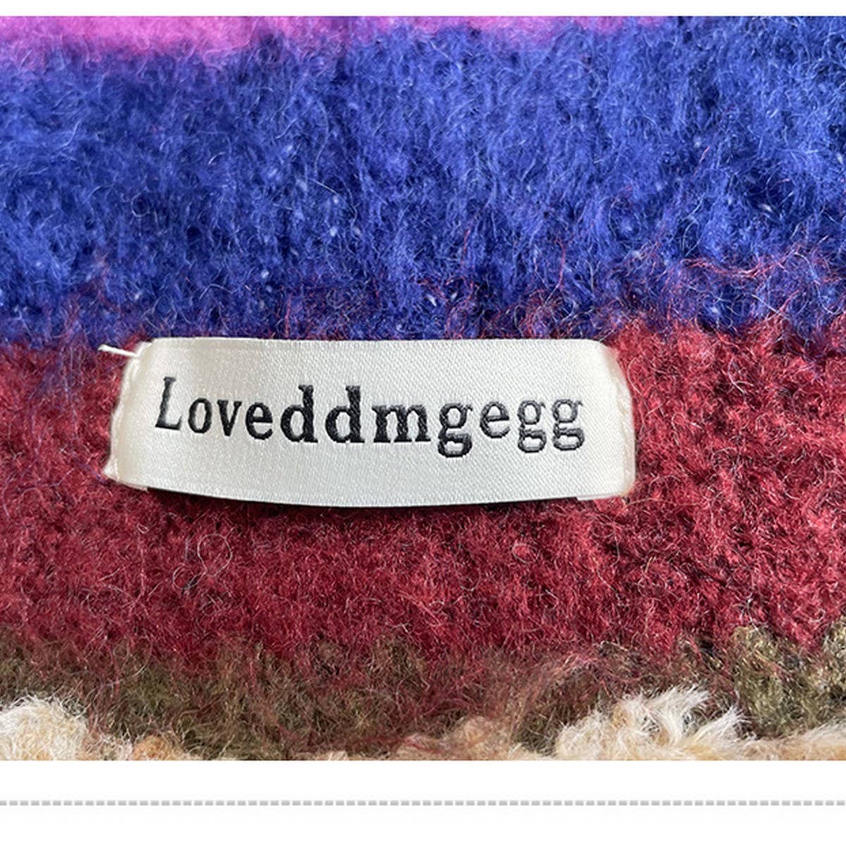 Womens Striped Colorblock Knitted Hat_Cwah2060